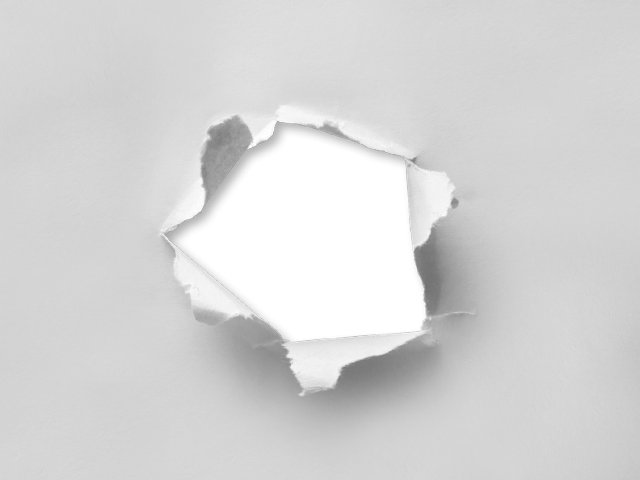 Broken Paper Png - Torn Paper Hole Png Clipart (640x480), Png Download
