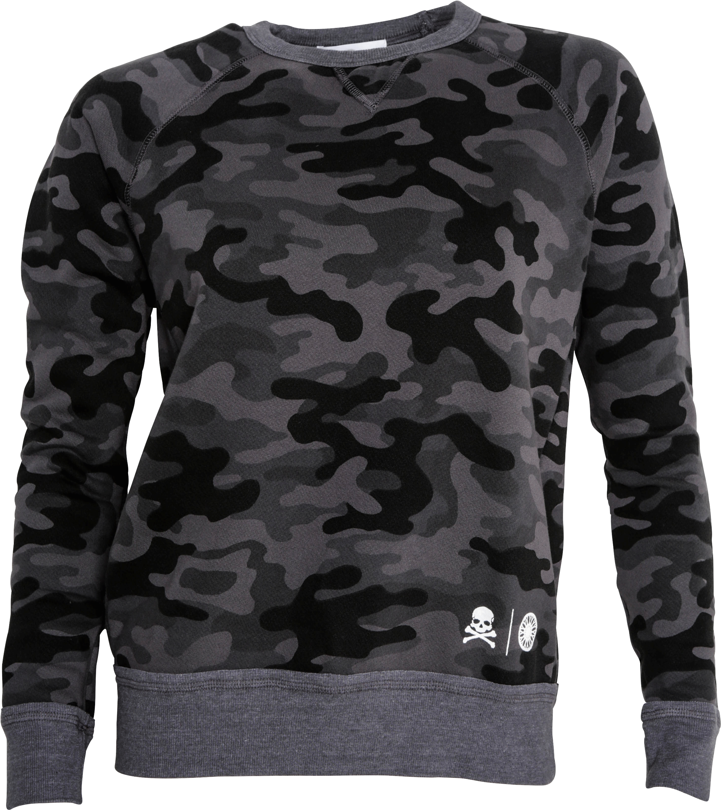 Camouflage Crewneck Sweatshirt Black Clipart (3000x3000), Png Download