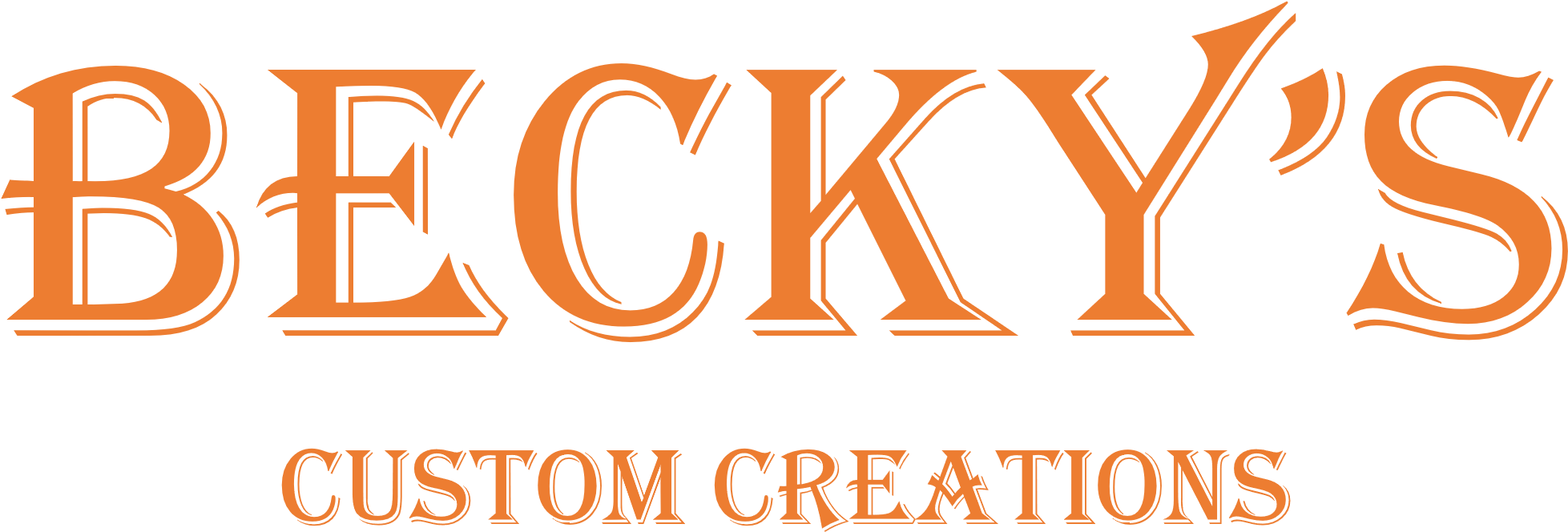Becky's Custom Creations - Peach Clipart (2562x1047), Png Download