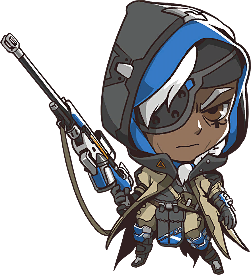 Ana Bots Training Overwatch Ana Small - Overwatch Ana Cute Spray Clipart (882x964), Png Download