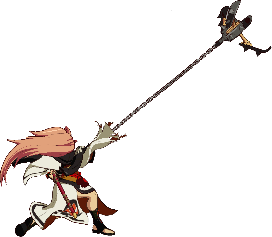 Ggxrd Baiken Kabari S - Baiken Gif Grab Clipart (1123x978), Png Download