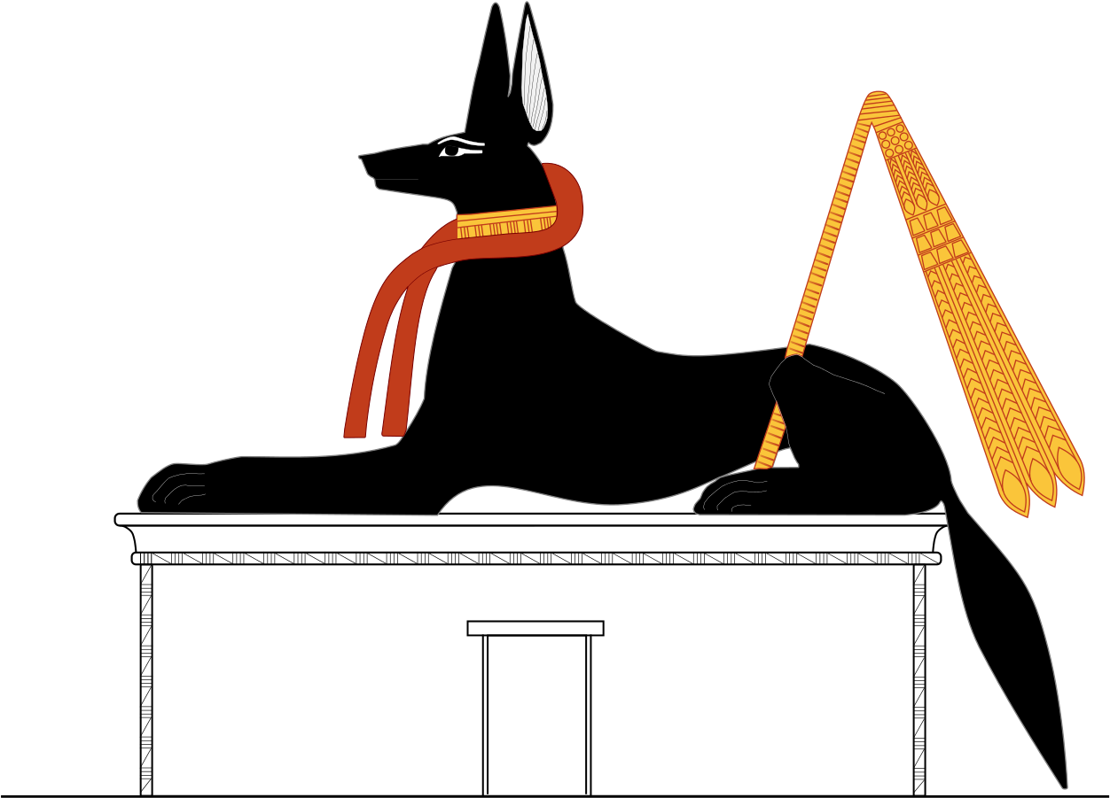 File - Anubis Jackal - Svg - Ancient Egypt Jackal Clipart (1280x960), Png Download