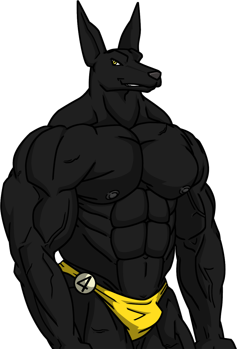 Anubis Bodybuilder - Muscle Anubis Clipart (1113x1500), Png Download