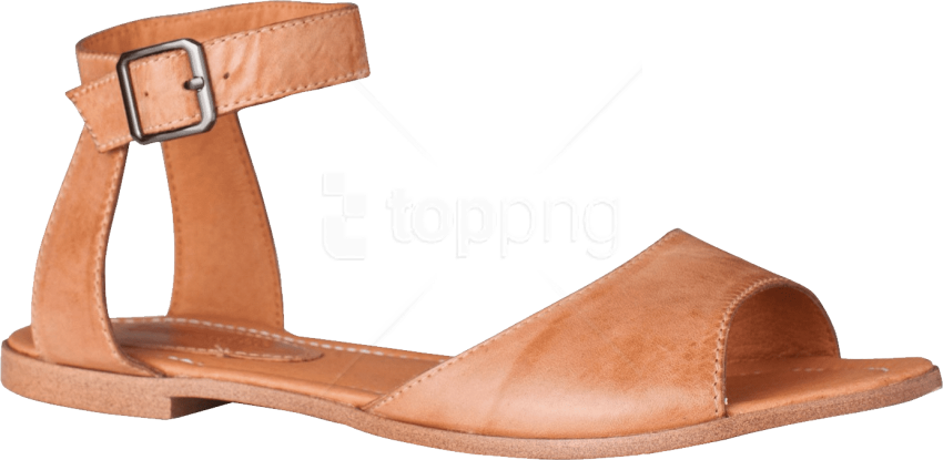 Free Png Leather Sandal Ladies Png Clipart (850x415), Png Download