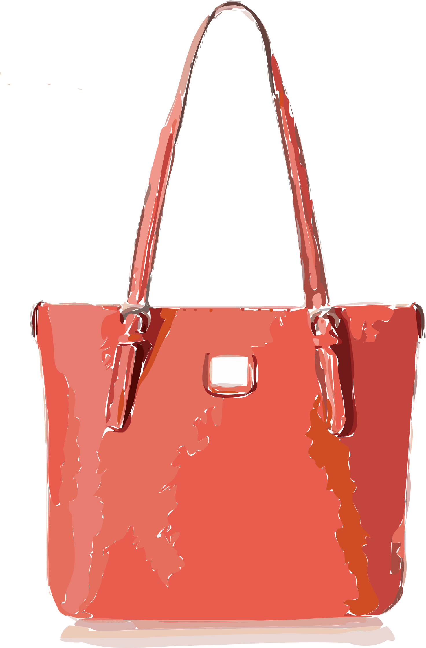 This Free Icons Png Design Of Orangish Red Handbag - Tote Bag Clipart (1619x2400), Png Download