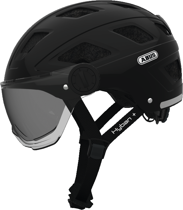 Hyban Smoke Visor Black L - Casque Velo Avec Visiere Clipart (640x734), Png Download