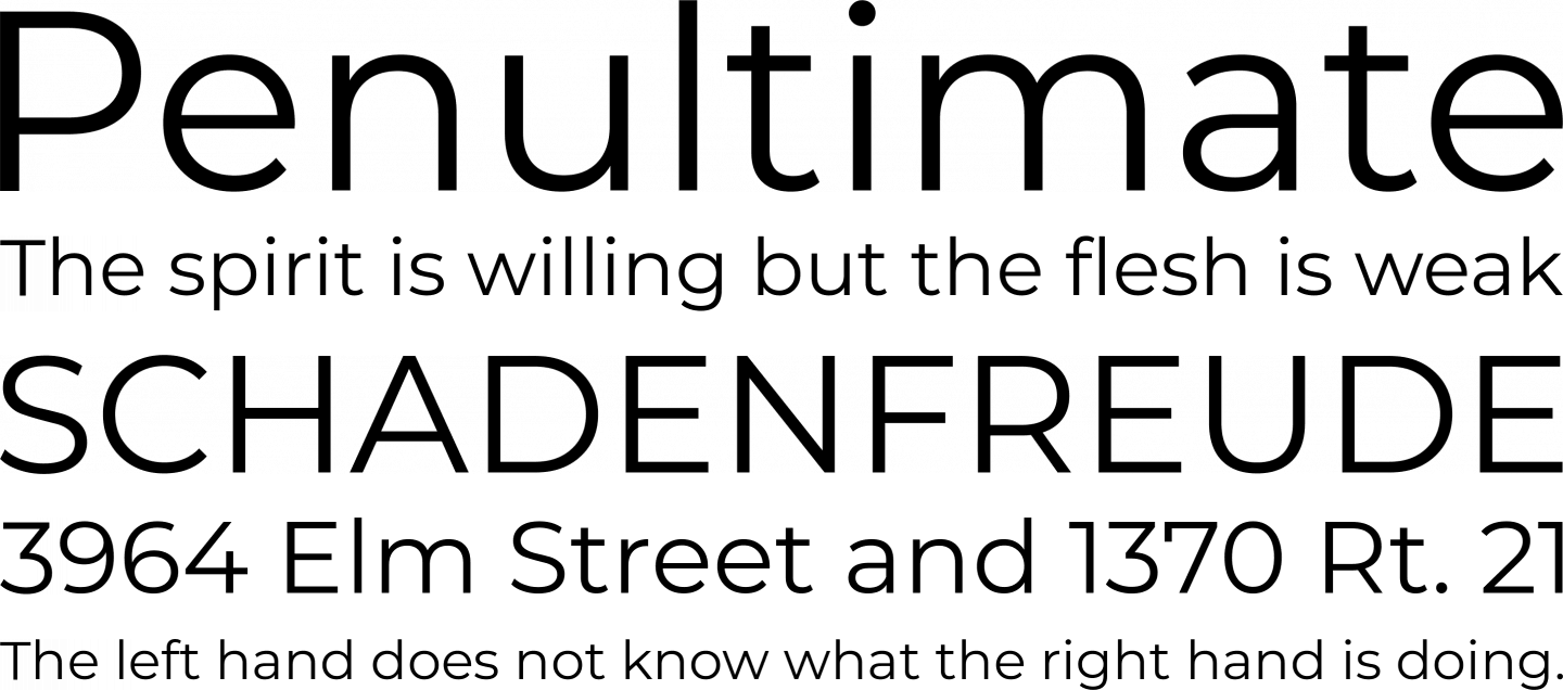 Montserrat Font Phrases - Grotesque Font Clipart (1440x636), Png Download