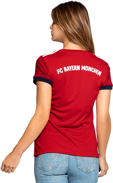 Fc Bayern Women Shirt Home 18/19 - Girl Clipart (660x660), Png Download