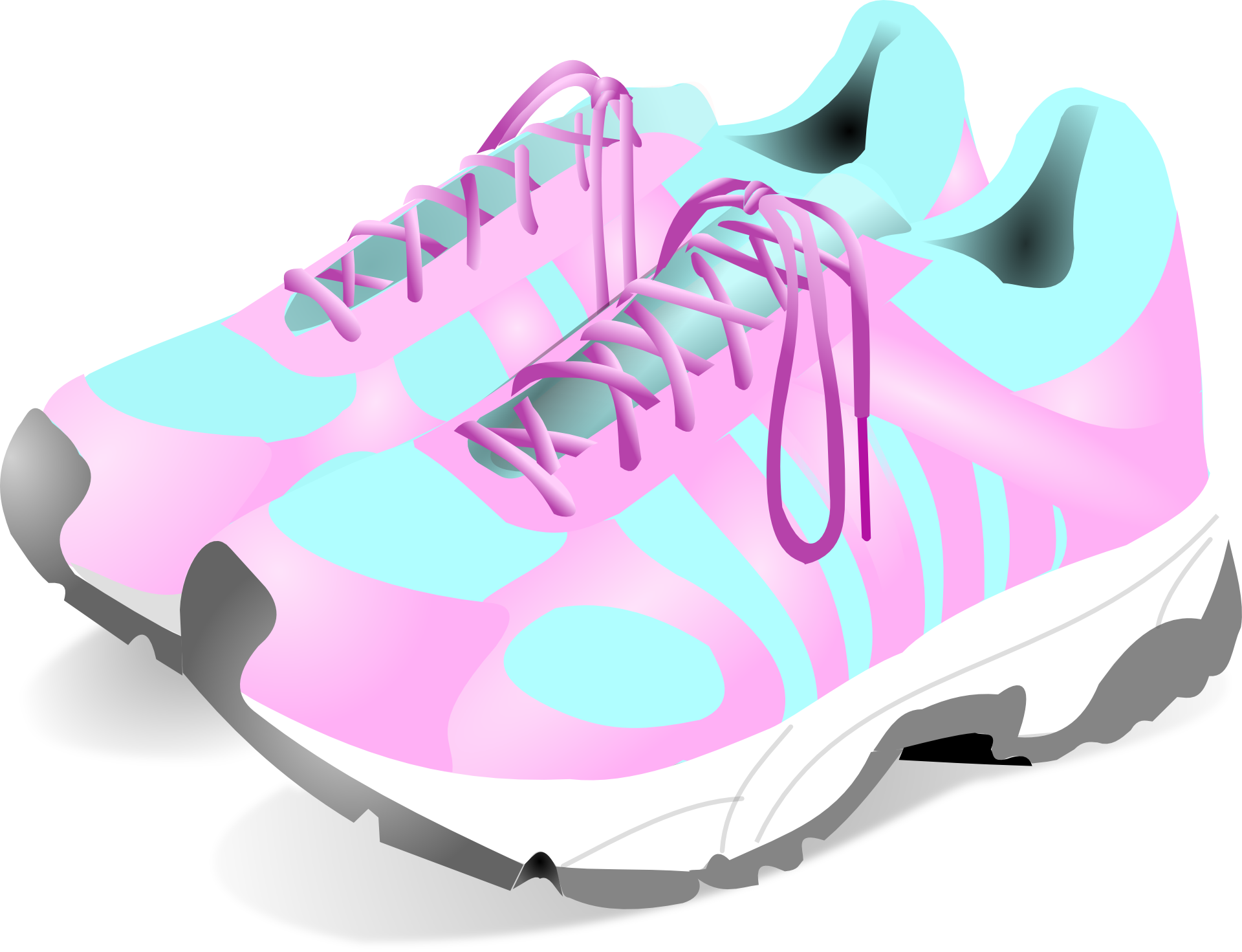 Jpg Royalty Free Library Nike Free Clip Art Running - Girls Sneakers Clipart - Png Download (1920x1471), Png Download