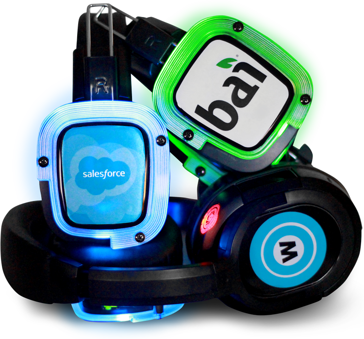 In The Press - Silent Party Headphone Png Clipart (750x698), Png Download