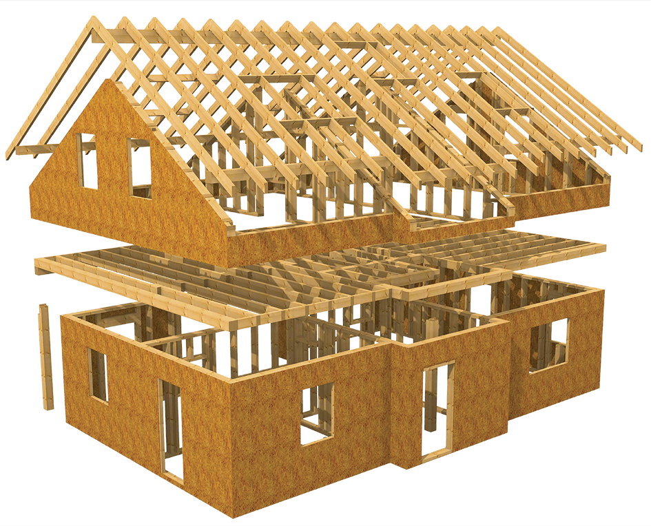 Wooden House - Case Di Legno In Kit Clipart (945x764), Png Download