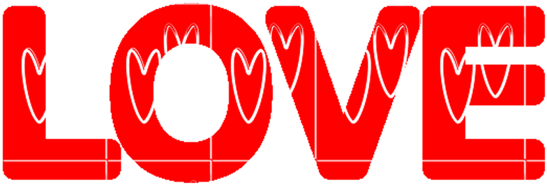 Images Of The Word Love Love Word Art Valentine Free - Transparent Love Word Art Clipart (960x600), Png Download