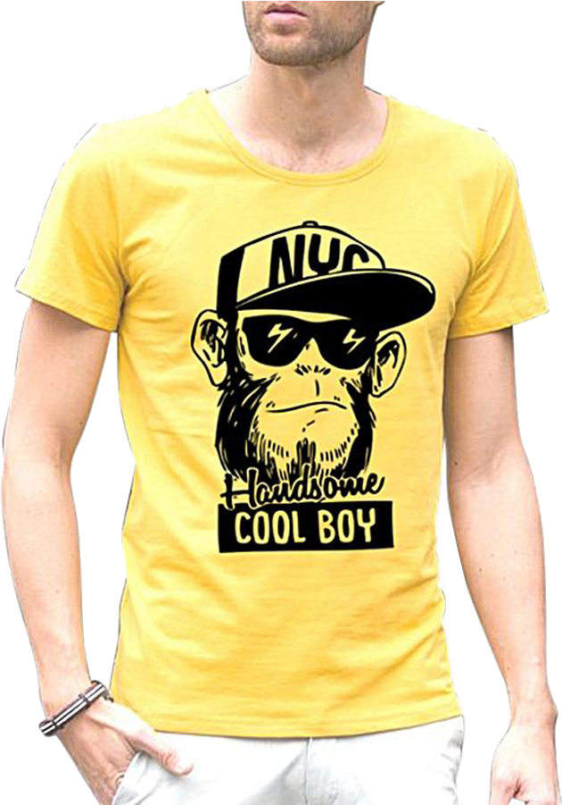 691 - Printed T Shirt For Men Clipart (900x900), Png Download