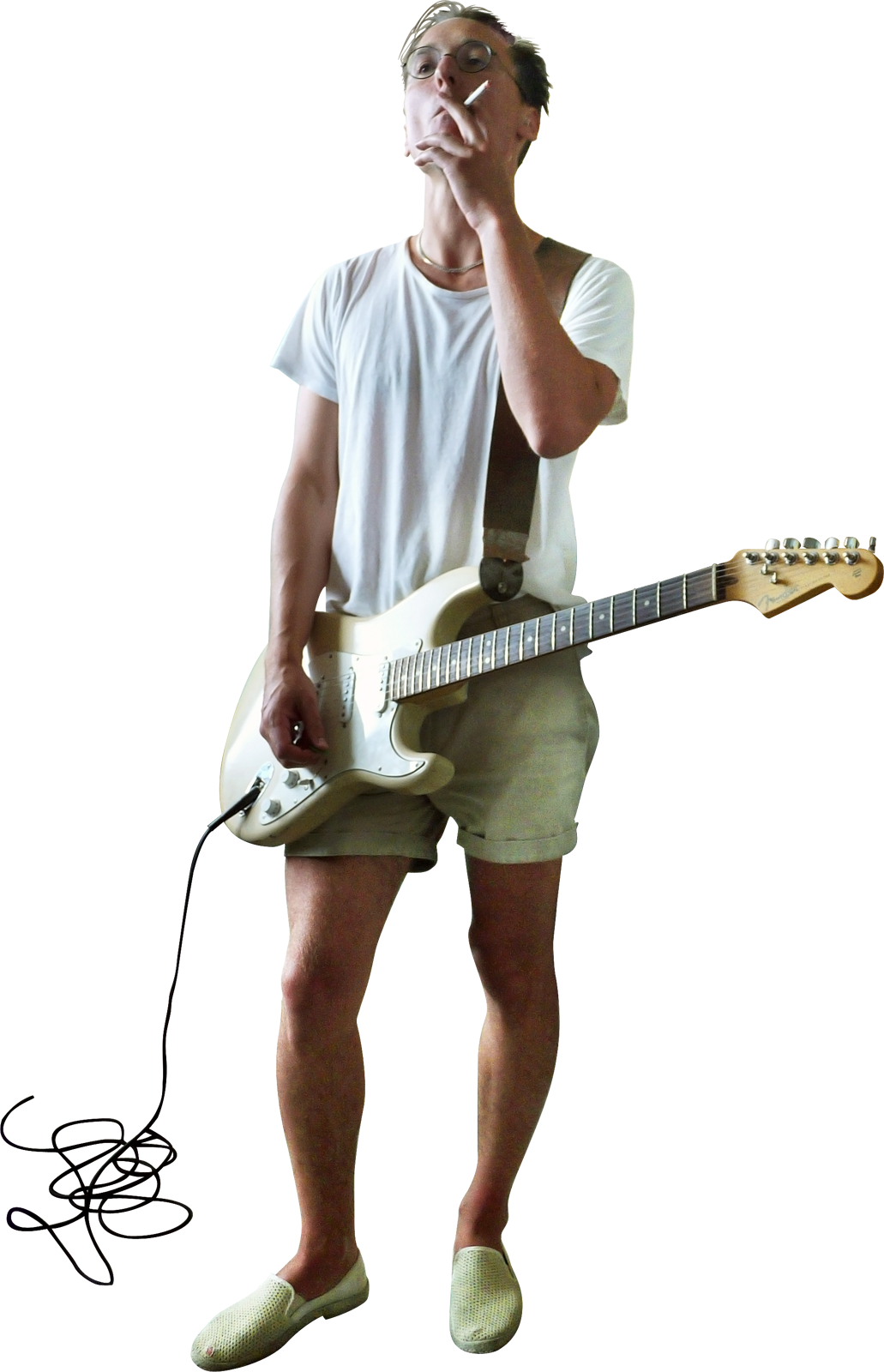 #235 C Playing Guitar With The Man Cut Out People, - People Playing Guitar Png Clipart (1031x1600), Png Download