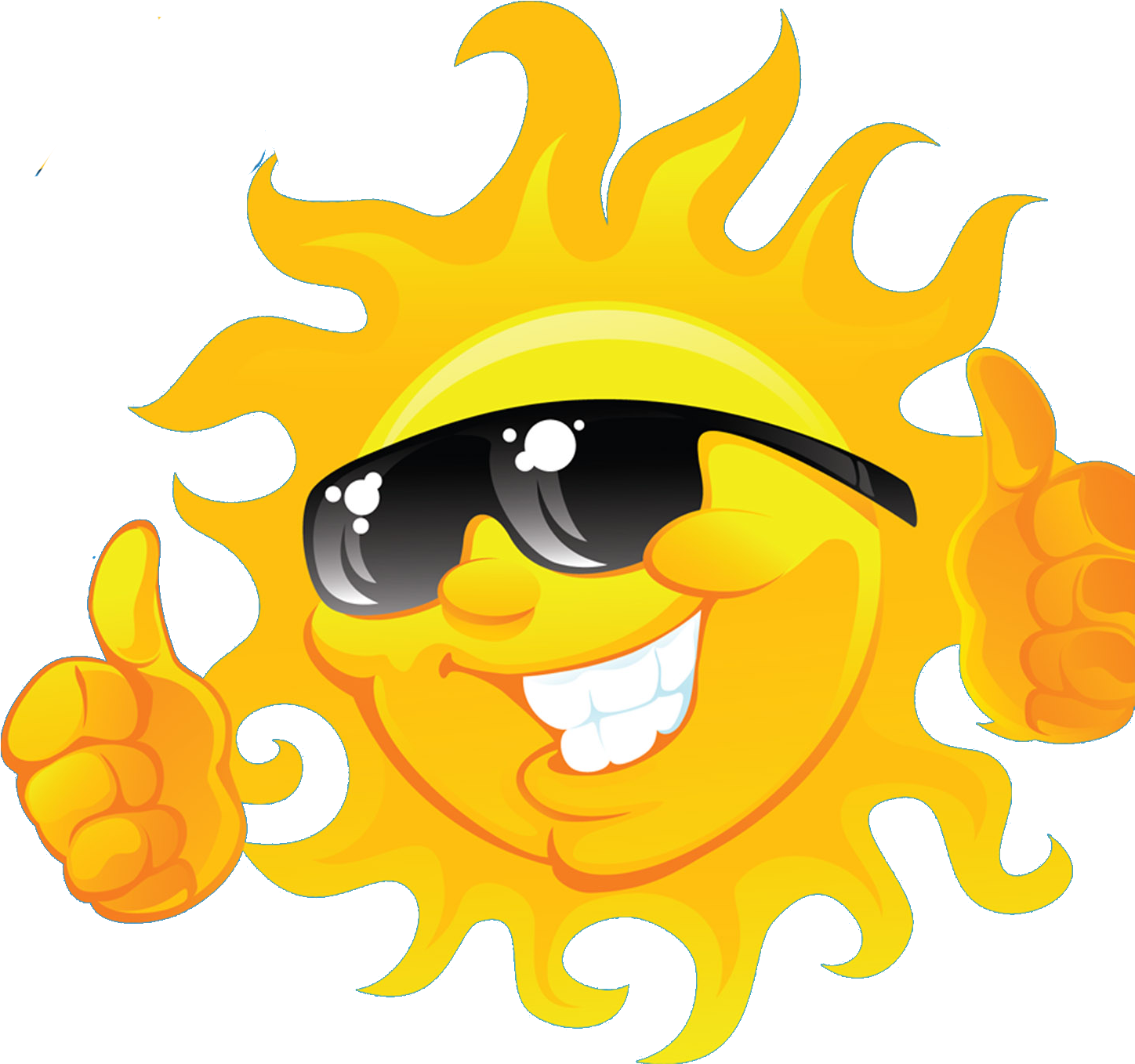 Go To Image - Sun With Sunglasses Logo Clipart (1597x1443), Png Download