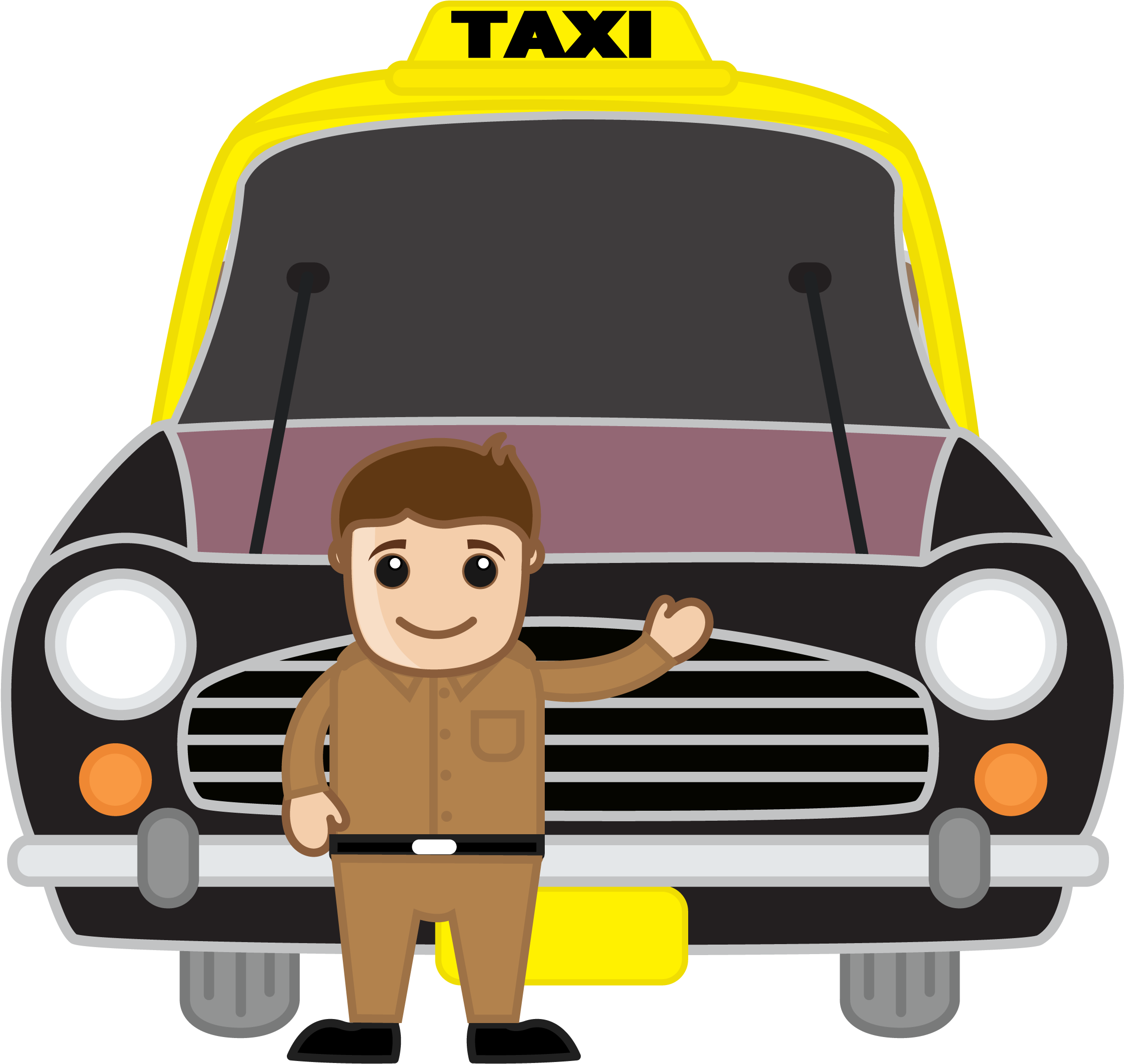 Clipart Royalty Free Download India Taxi Driver Cartoon - Taxi Driver Cartoon Png Transparent Png (2955x2775), Png Download