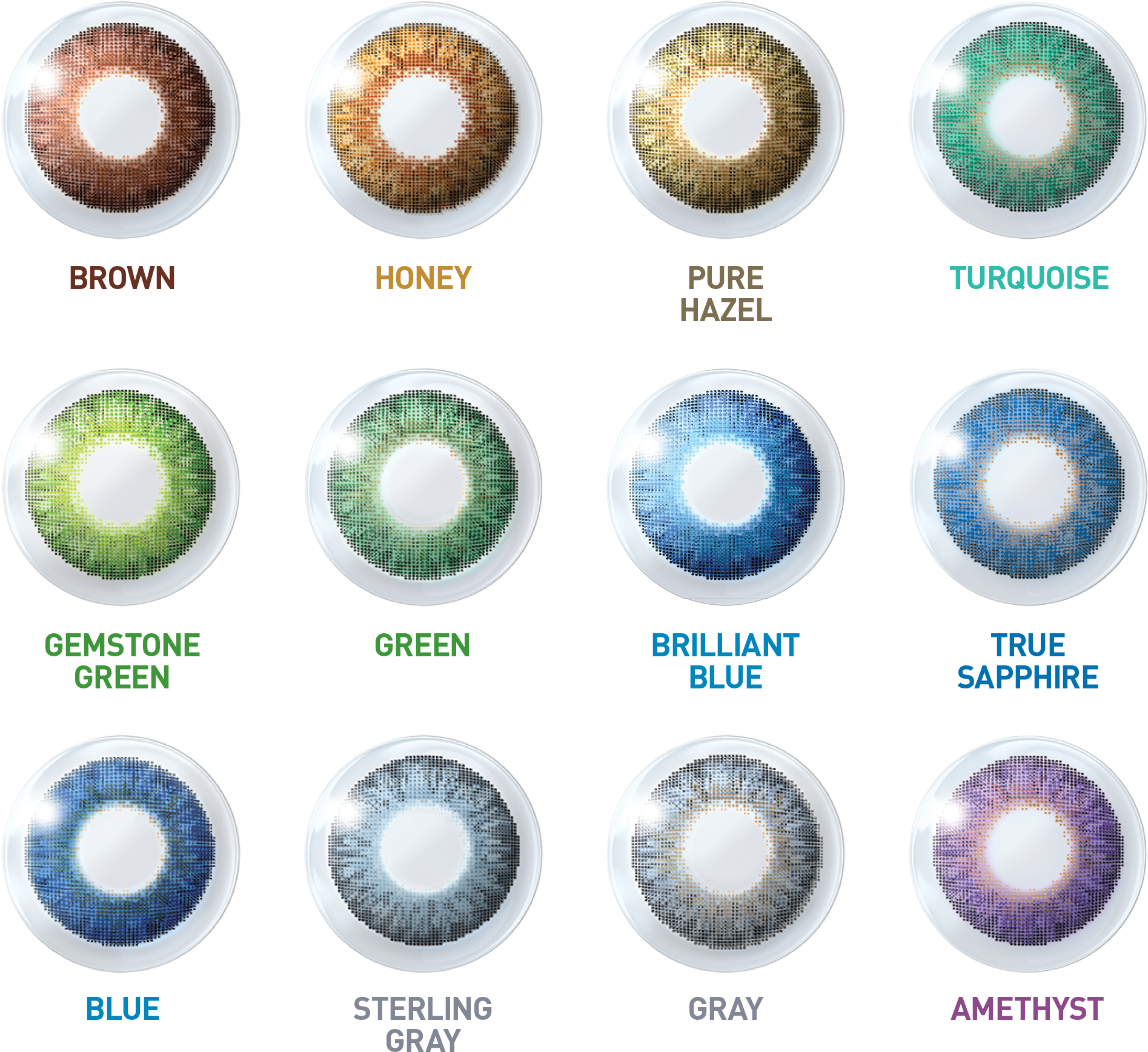 Air Optix Colors Rainbow Pack Contact Contactsforless Clipart (2100x2100), Png Download