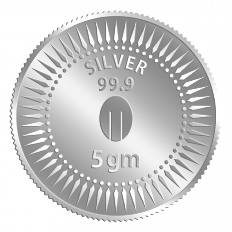Silver Coin 5 Gm Clipart (800x800), Png Download