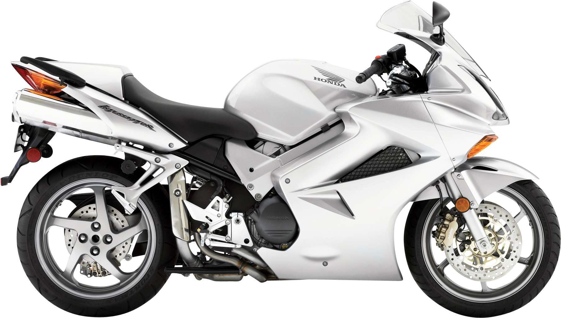 Honda Interceptor Metallic Motorcycle Bike Png Image - Honda Vfr 800 05 Clipart (1866x1086), Png Download