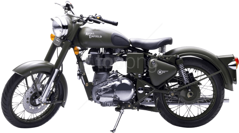 Free Png Download Royal Enfield Classic 500 Green Motorcycle - 2014 Royal Enfield Bullet 500 Price Clipart (850x481), Png Download