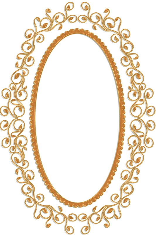 Oval Clipart Golden - Oval Vintage Frame Png Transparent Png (533x800), Png Download