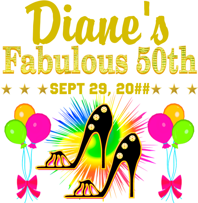 50th Birthday Banner - Graphic Design Clipart (670x688), Png Download