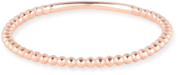 Beaded Ring Rose Gold - Bangle Clipart (650x650), Png Download