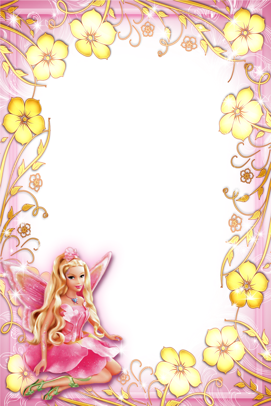 Barbie Dibujos Frames Png, Paper Frames, Princesa Aurora, - Barbie Frames And Borders Clipart (1067x1600), Png Download