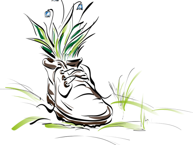 Flowers Vectors Clipart Shoe - Spring Walking Clipart - Png Download (640x480), Png Download