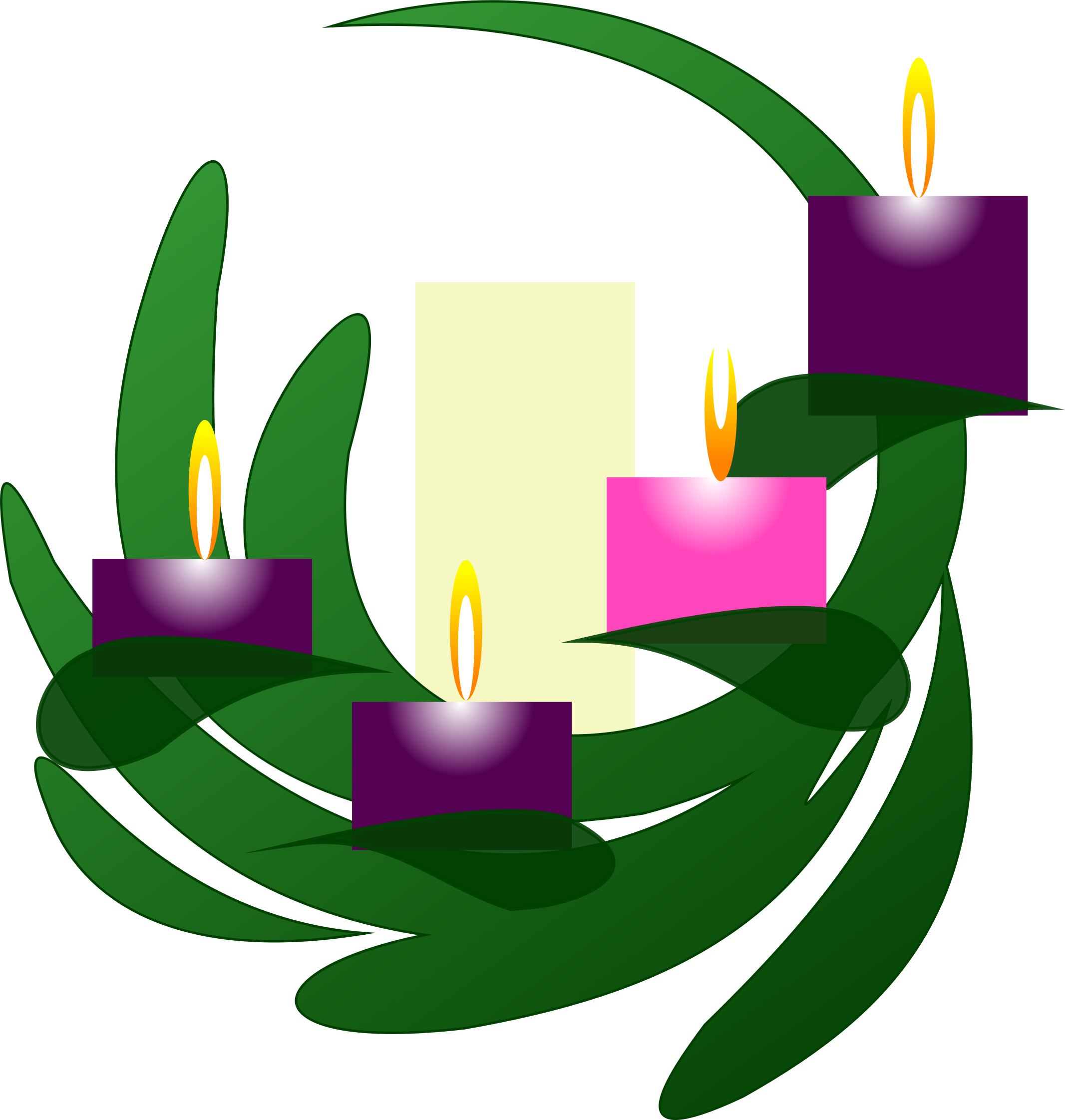 This Free Icons Png Design Of Advent 4 Wreath - Clip Art Advent Candles Transparent Png (2133x2243), Png Download