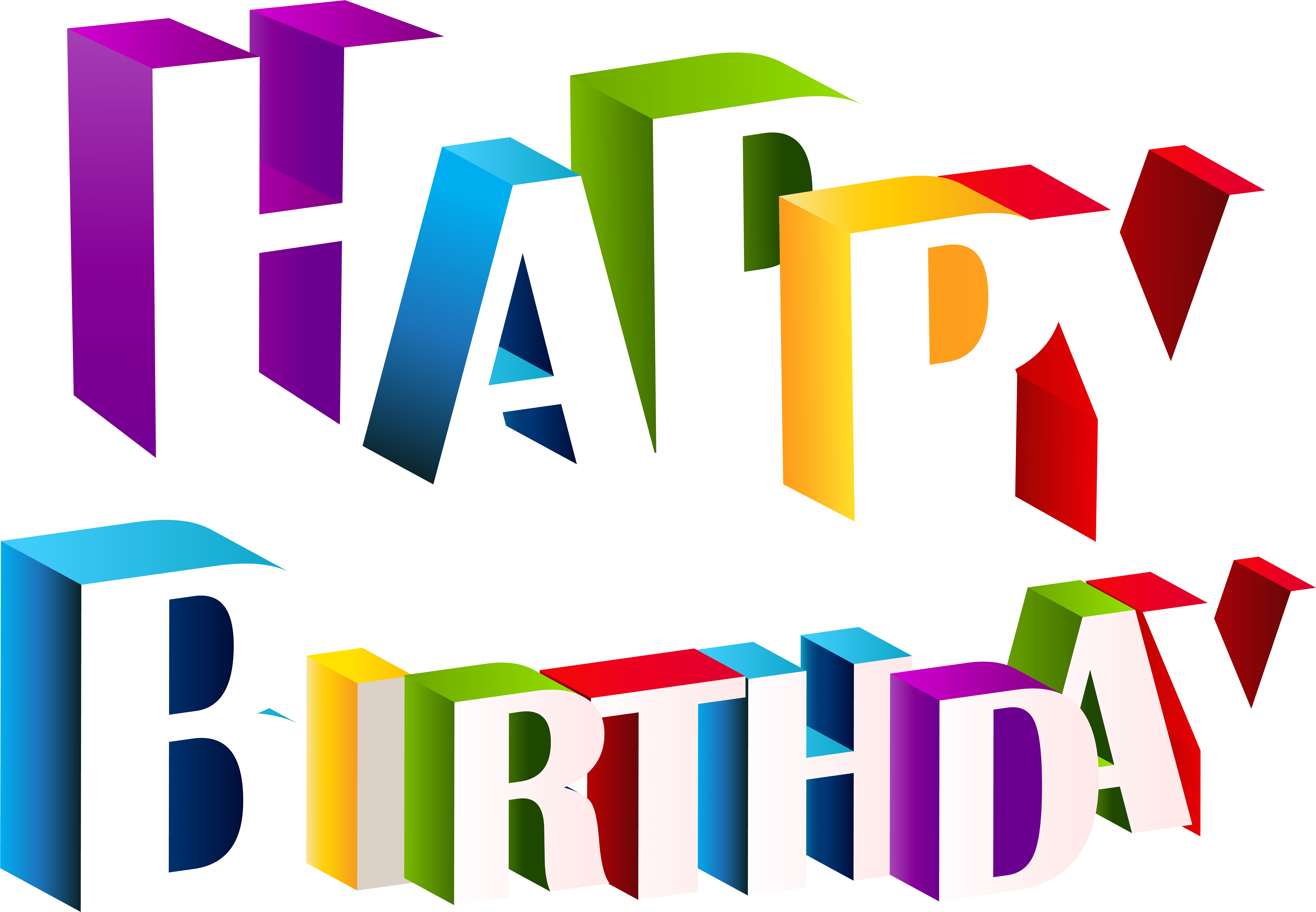 Happy Birthday Png Text 3d Art Free - Happy Birthday Png Text Clipart (1450x1005), Png Download
