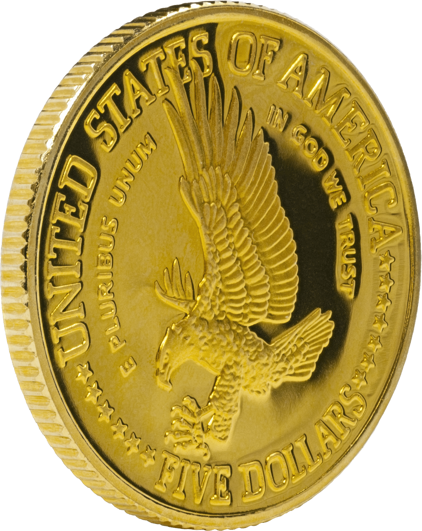 Gold United States $5 Coin Bu/proof - Coin Clipart (1638x2014), Png Download