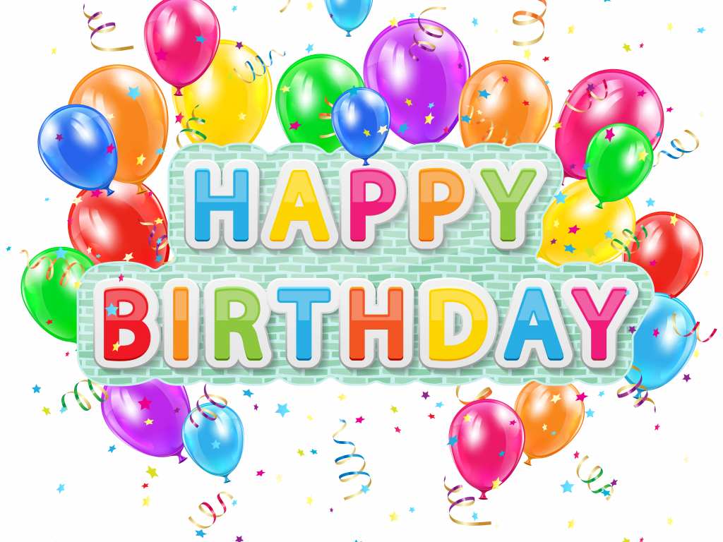Download Happy Birthday Clipart For Her - Happy Birthday Clip Art Png Transparent Png (1024x768), Png Download