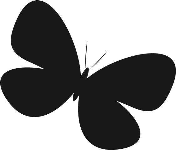 Silueta Mariposa Png - Silueta Mariposa Infantil Clipart (600x600), Png Download