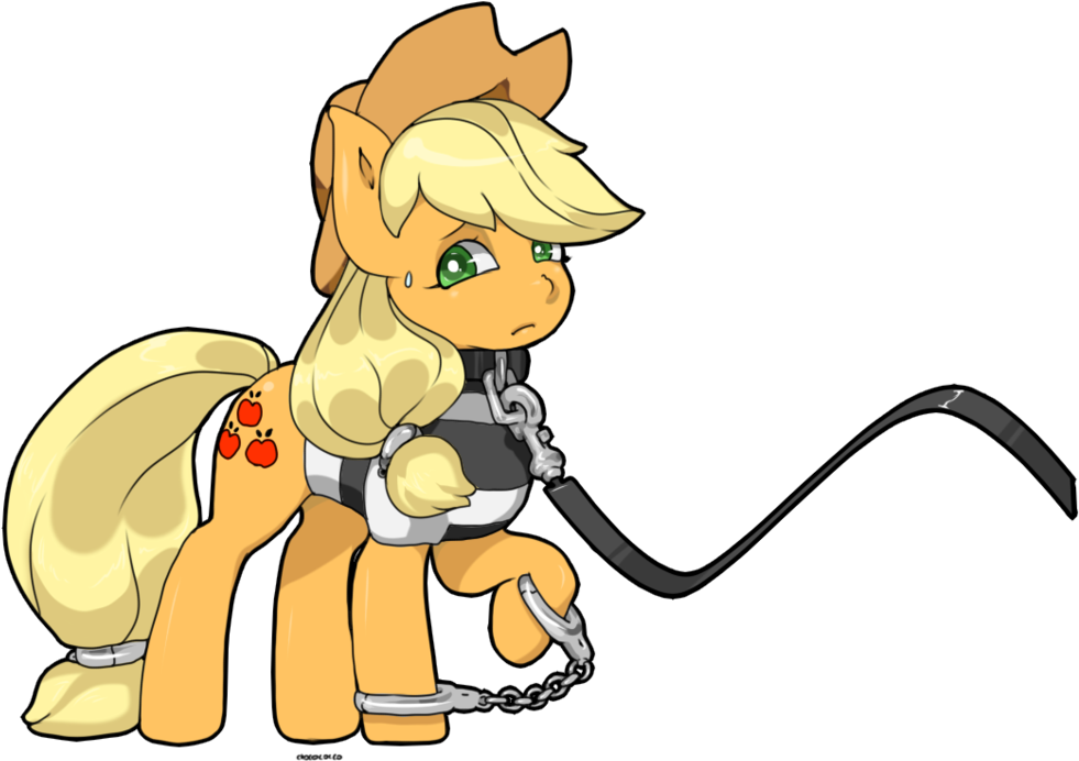 Png Free Applejack Artist Choco Cocco Clothes Collar - Applejack Leash Clipart (1024x745), Png Download
