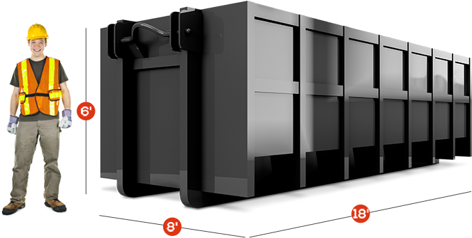 30 Yards Dumpster - Construction Worker Clipart (677x677), Png Download