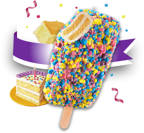 Picture Of Good Humor- Birthday Cake 24ct - Good Humor Birthday Cake Ice Cream Bars Clipart (620x511), Png Download
