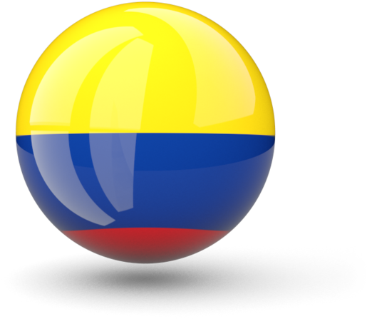 Colombia Flag Sphere Clipart (640x480), Png Download