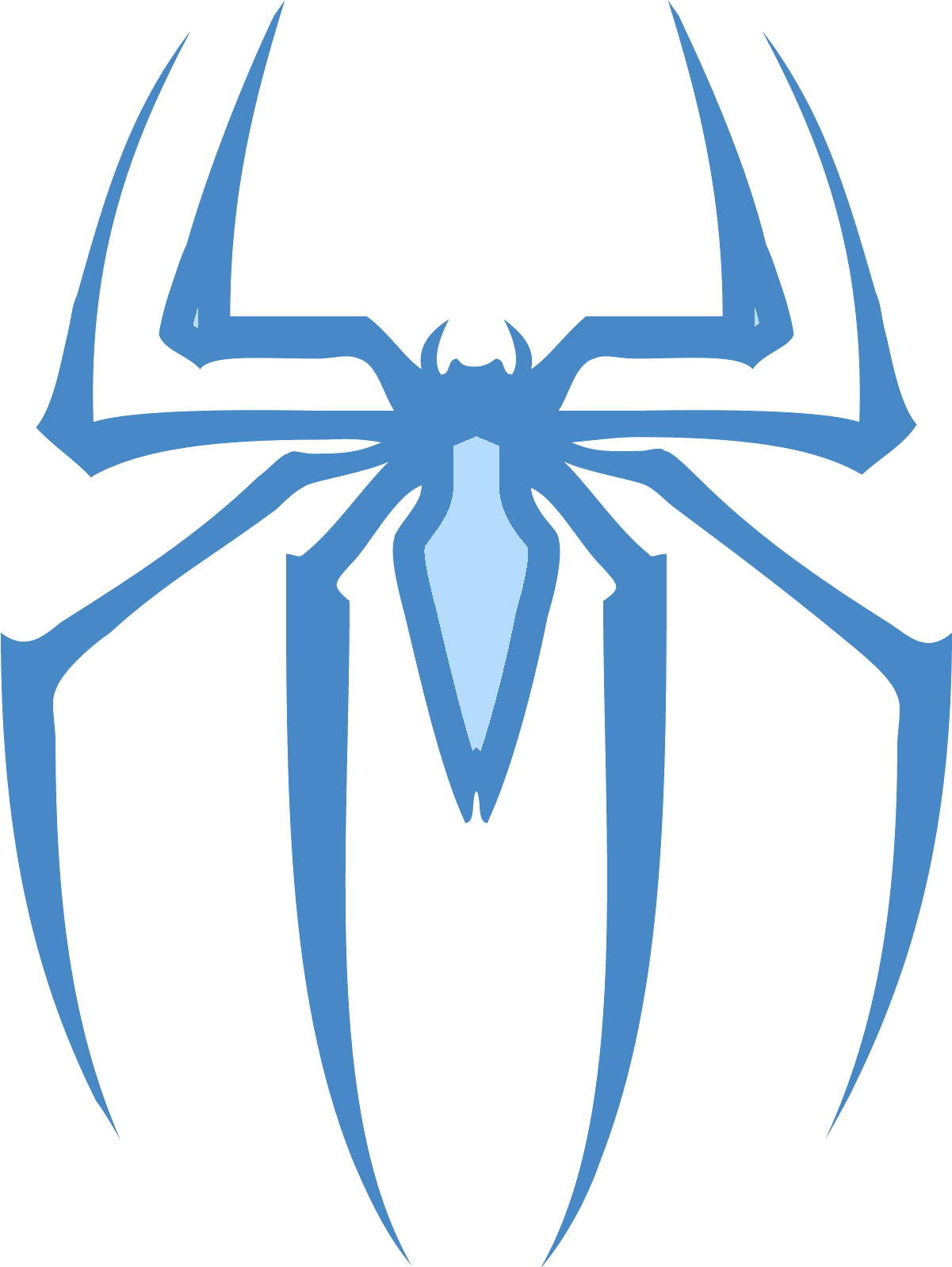 Spider-man New Icon - Logo Spiderman Clipart (1201x1598), Png Download