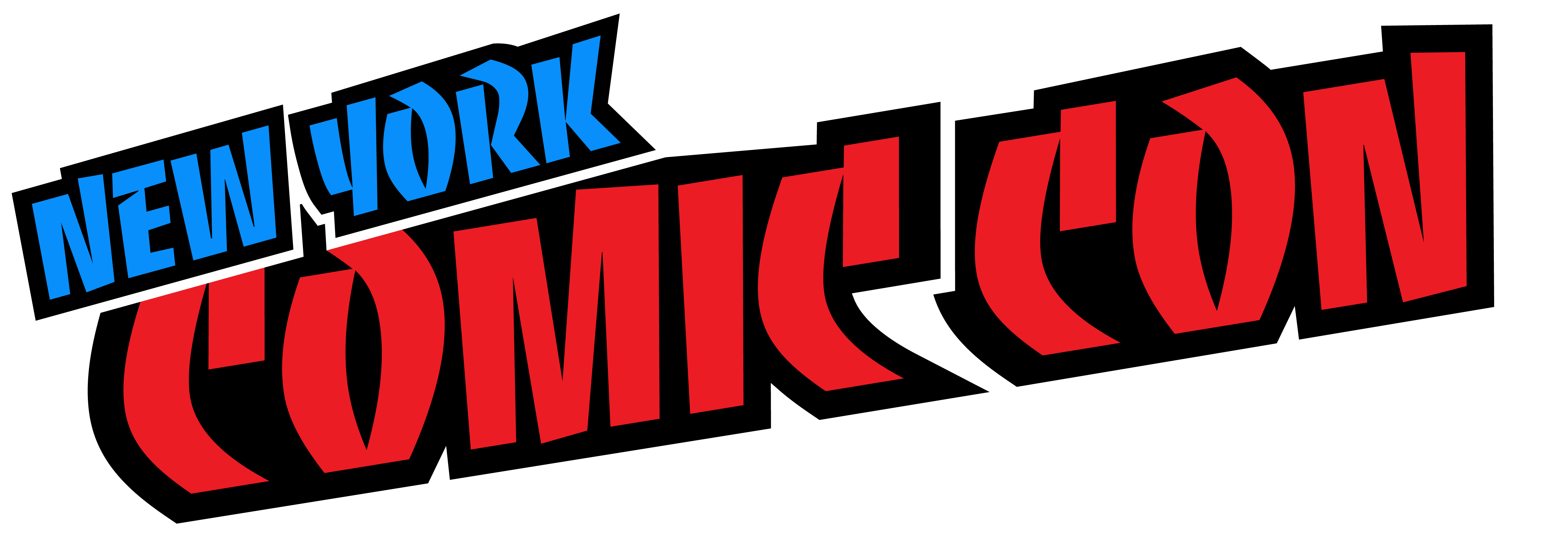 Black Tm Print / Screen 1 Color Black Print / Screen - New York Comic Con Logo Clipart (5400x2007), Png Download