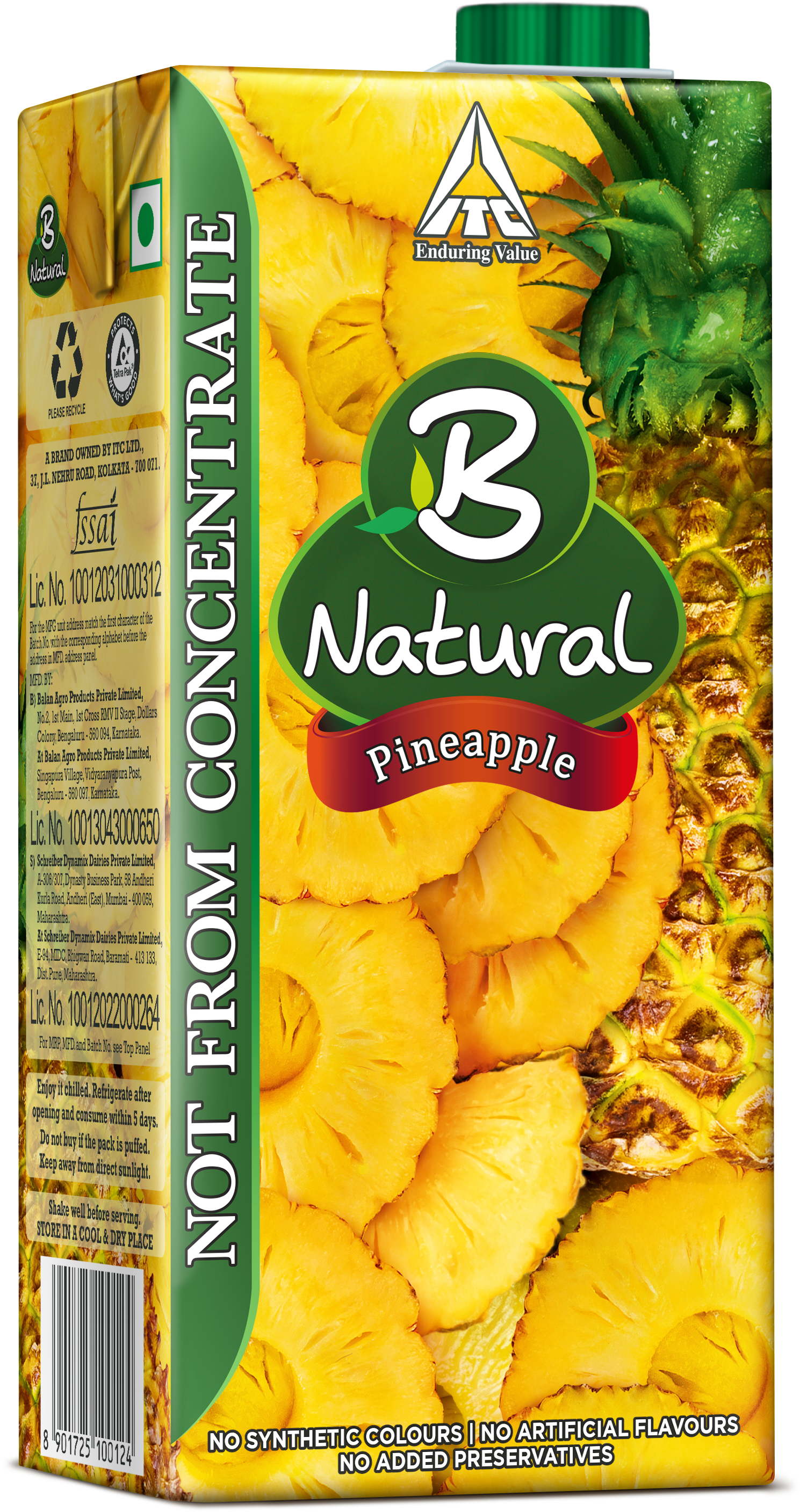 Share - B Natural Pineapple Poise Clipart (2167x3192), Png Download