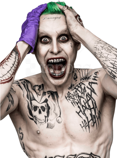 Free Png Joker Suicide Squad Png Images Transparent - Jared Leto Joker Art Clipart (480x720), Png Download