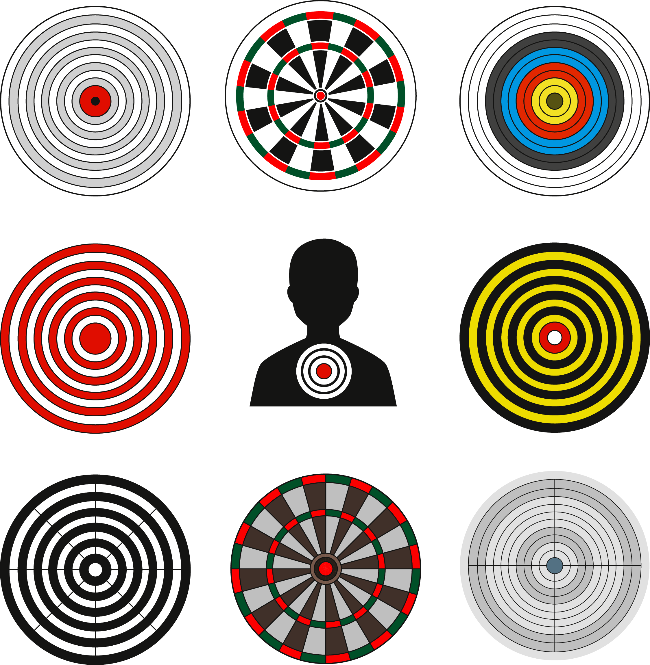 Archery Arrow Shooting Sport Cdr - Dart Board Clipart (2248x2302), Png Download