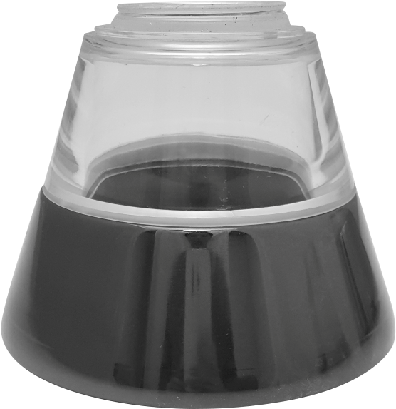1540 Glass Black Nickel 1 - Monochrome Clipart (574x600), Png Download