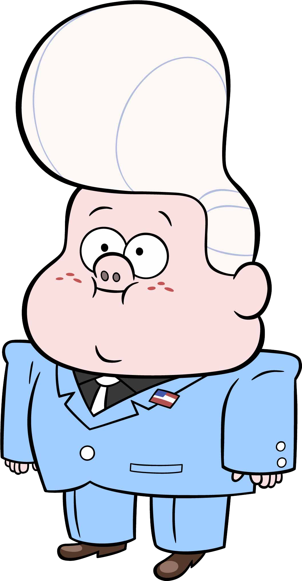 He Has A Large White Pompadour, And A Friend Suggested - Gideon De Gravity Falls Clipart (1055x2025), Png Download