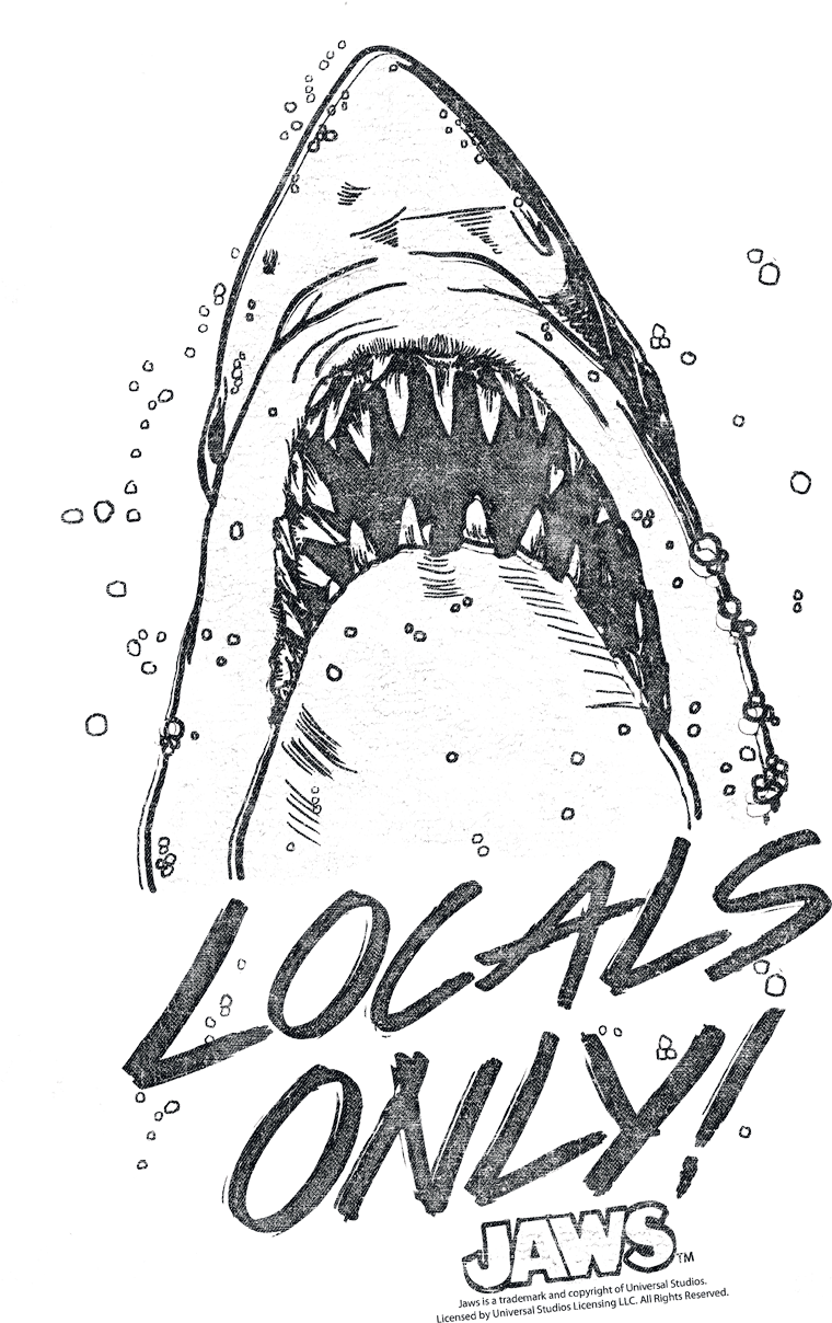 Jaws Locals Only Toddler T Shirt Clipart (760x1208), Png Download