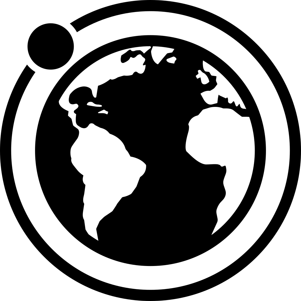 Graphic Royalty Free Download Earth Svg Moon - Earth Orbit Icon Clipart (980x980), Png Download