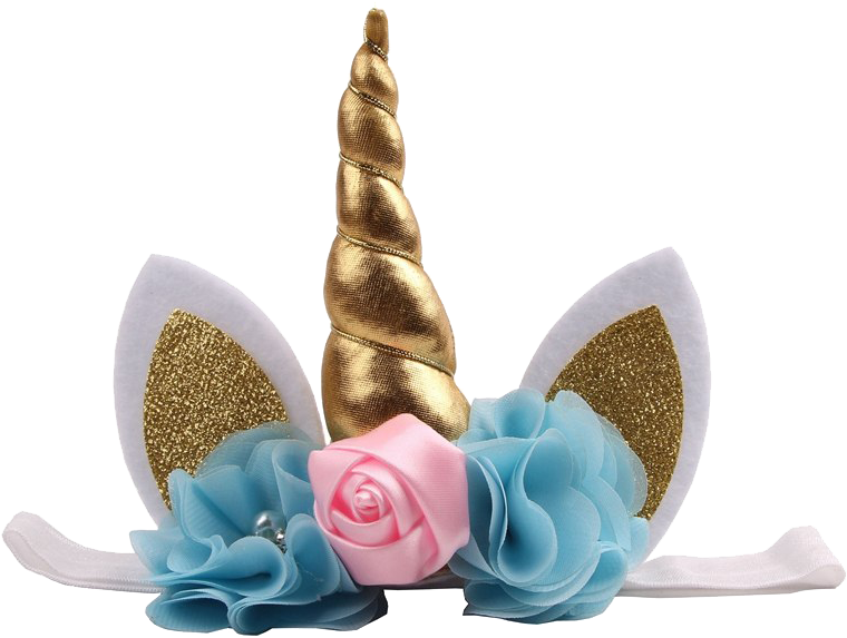 Gold Unicorn Headband Clipart (760x573), Png Download