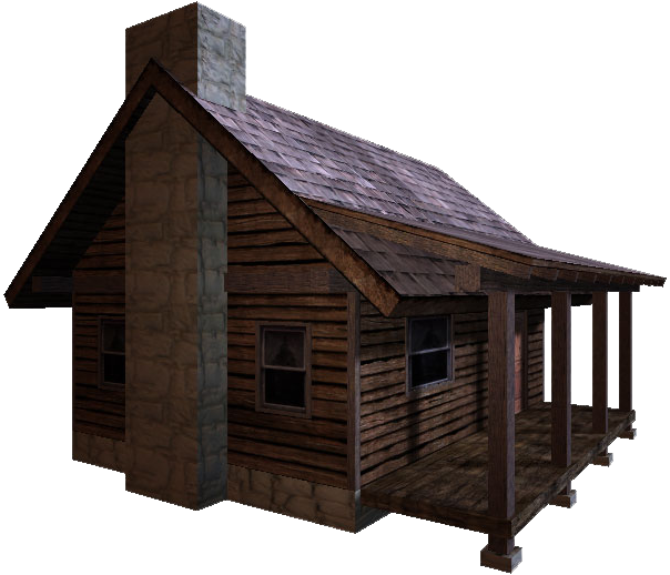 Cabin Transparent Image - Old Log Cabin Png Clipart (840x640), Png Download