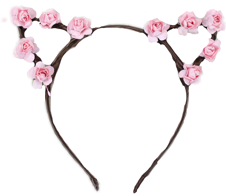 Headband Clipart Rose Crown - Cat Headband Transparent Background - Png Download (724x629), Png Download